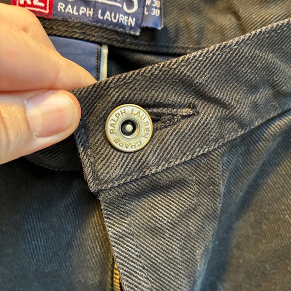 Ralph Lauren Chaps Men’s Jeans 38x30 Black Light Fade Classic Fit - Picture 5 of 8